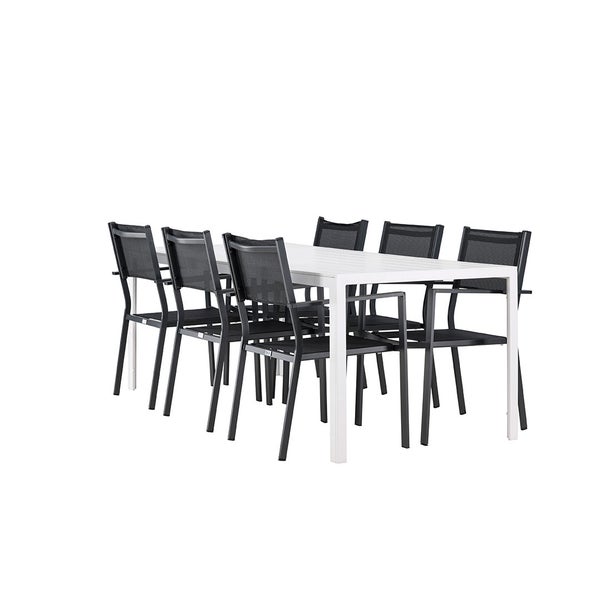 Gartentisch mit acht Stühlen für den Außenbereich