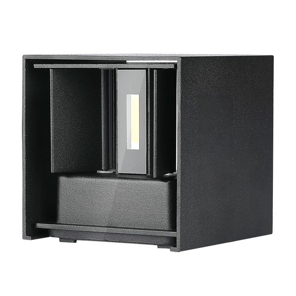 V-TAC VT-759-12-B-N - Quadratische LED-Wandleuchten - Bridgelux - Schwarz - IP65 - 11W - 1360 Lumen -