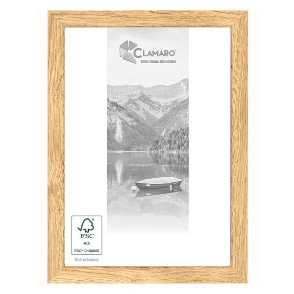 Bilderrahmen Eiche Natur Clamaro Collage30   Holz eckig M3016 30x25 cm