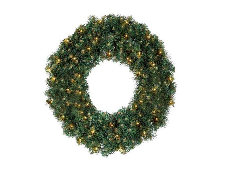 Künstlicher Weihnachts-Kranz mit integrierter LED-Beleuchtung