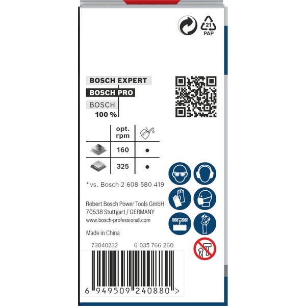 Verpackungsinformationen zu Bosch Pro Zubehör