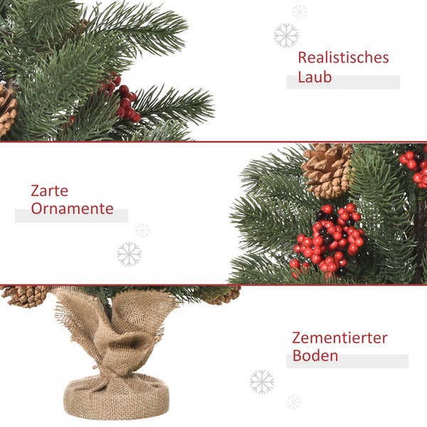 HOMCOM Weihnachtsbaum, Ø28 x 50 cm, PE, Grün