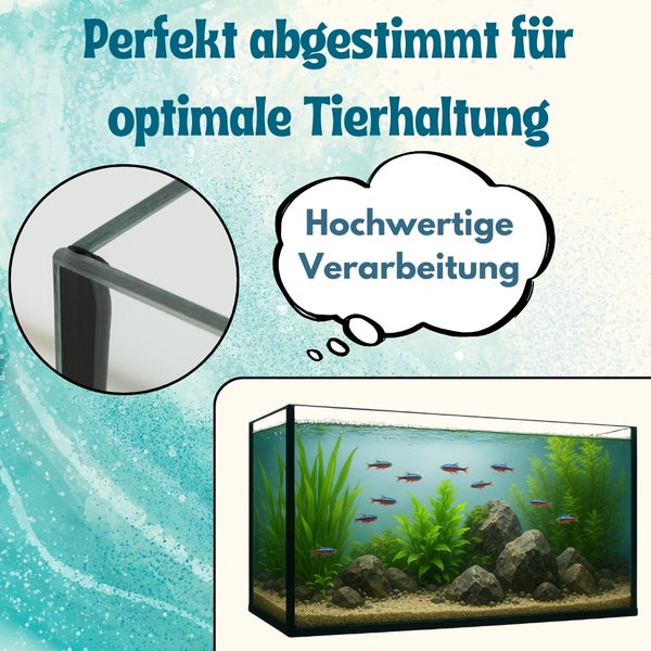 Aquarium mit Fischen, Pflanzen und Steinen