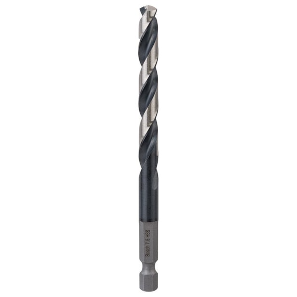 Bosch 1x HSS Spiralbohrer Impact Control mit Sechskantschaft 7,5 x 69 x 109 mm - 2608577128