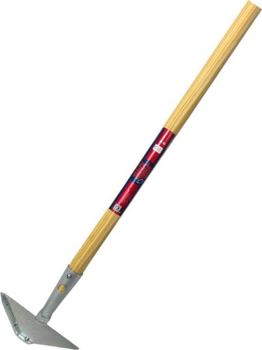 Gartengerät mit Holzgriff und Metalleinsatz