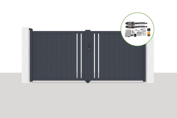 Elektrisches Flügeltor 3,5x1,6m GIONA + TANKER B700 Motorisierung