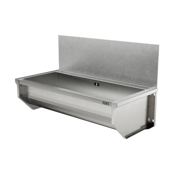 Edelstahl-Waschtrog zur Wandmontage