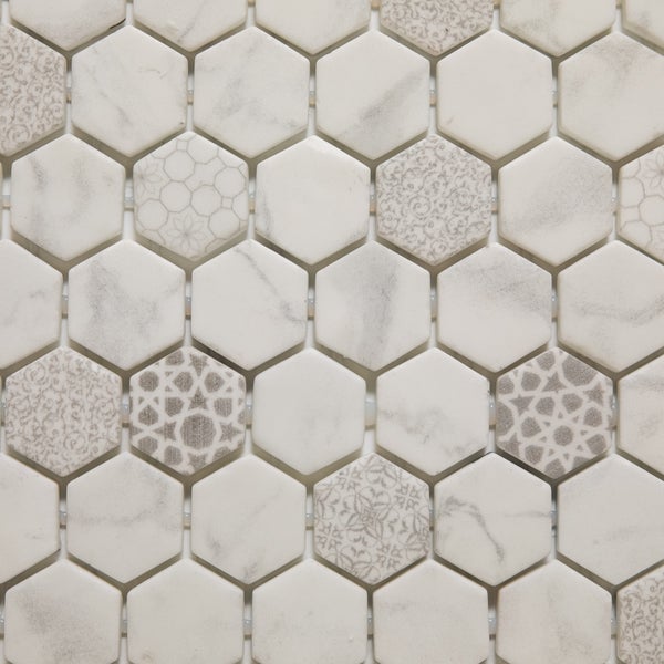 Sechseckige Mosaikfliesen aus Keramik