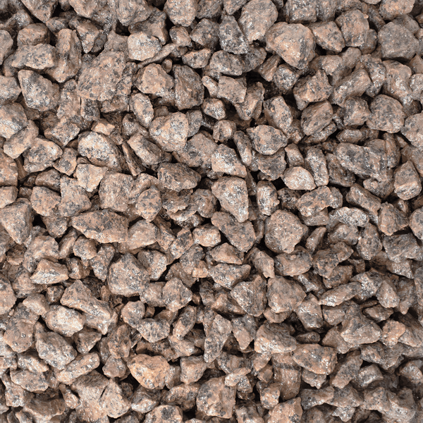 Nahaufnahme von Granit Schotter für die Gartengestaltung