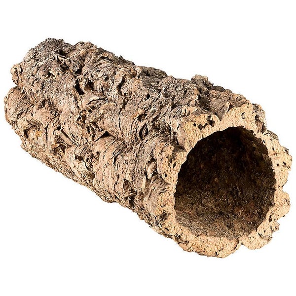 Hohle Korkröhre aus Naturkork, dekoratives Versteck für Terrarien und Kleintiere.