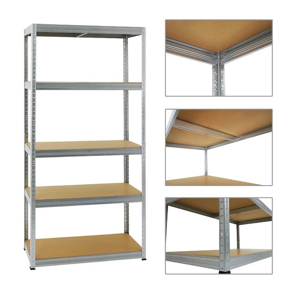 PROREGAL Mega Deal 3x Schwerlastregal Slim Elephant S HxBxT 180 x 90 x 45 cm 5 Ebenen Fachlast 350 kg Verzinkt