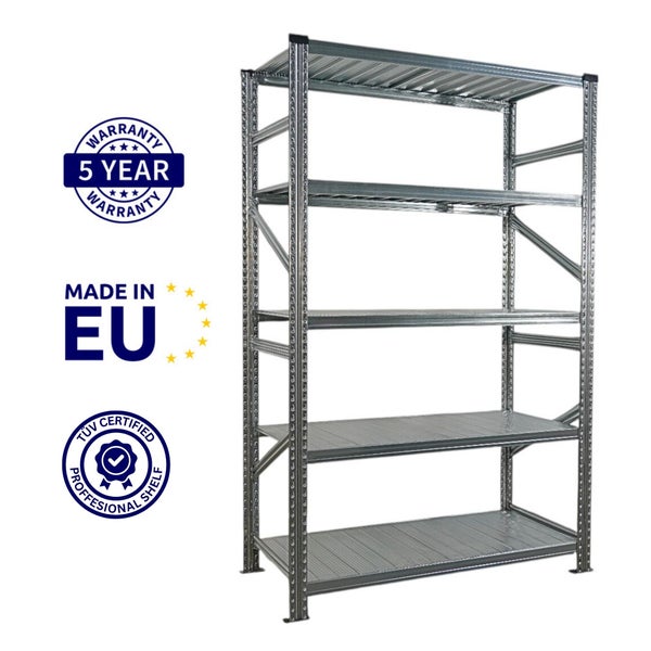 Metallregal mit fünf Ablageflächen