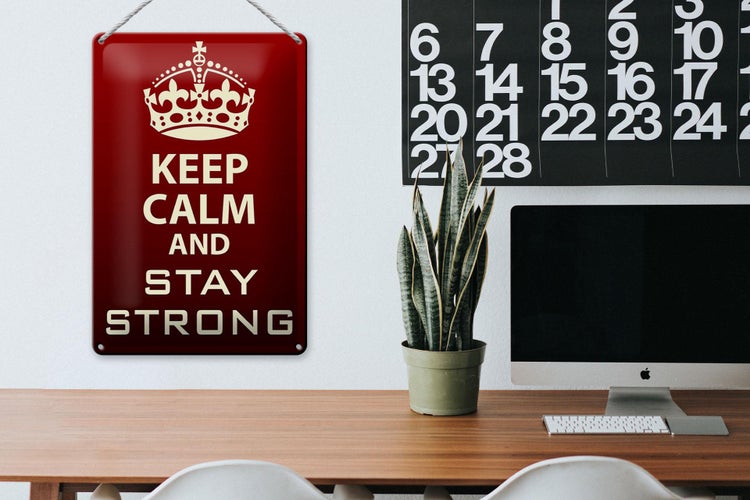 Blechschild Spruch 20x30cm Keep Calm and stay strong