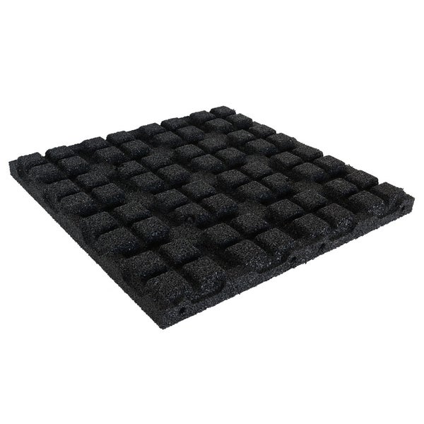 Gummifliesen 45 mm – 1 m2 (4 Fliesen à 50 x 50 cm) – Schwarz