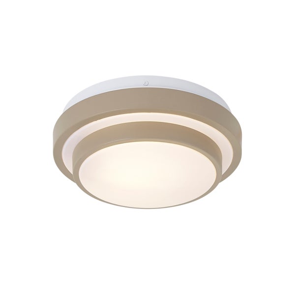 Runde LED Deckenleuchte mit gestufter Optik für Wohnräume