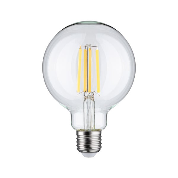 Filament 230V LED Globe G95 E27 806lm 7W Dim to warm dimmbar Klar