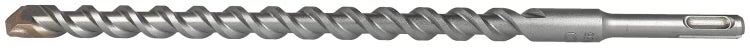 SDS-plus Betonbohrer aus Stahl mit Hartmetallschneide und Spirale.