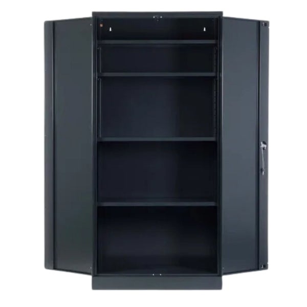 PROREGAL Stahlschrank Bee 4 Fachböden HxBxT 195 x 92 x 60 cm Pulverbeschichtetes & Verstärktes Fachbodenmaterial Anthrazit & Anthrazit