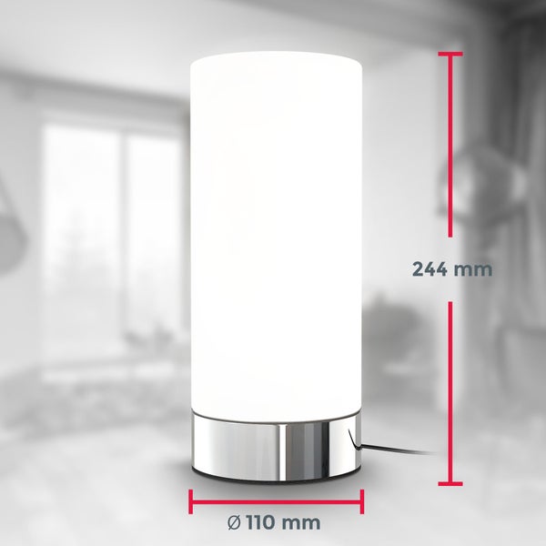 Tischleuchte mit den Maßen 244 mm Höhe und 110 mm Durchmesser