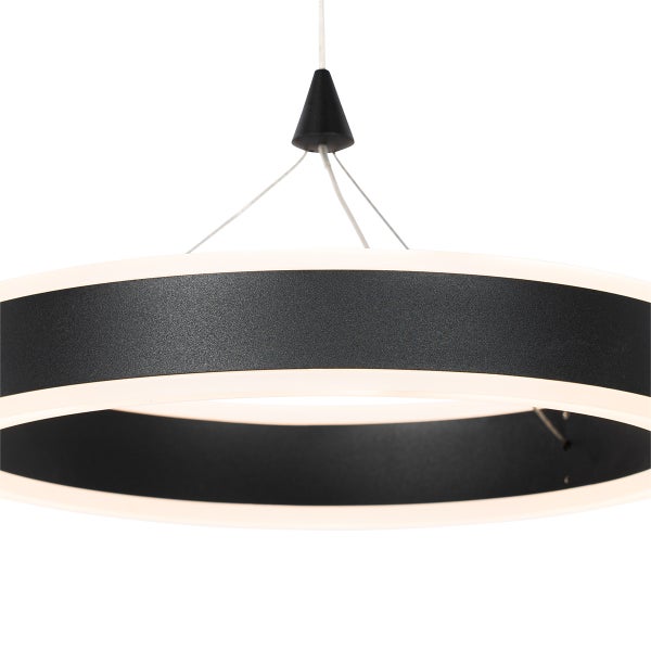 Hängelampe schwarz 30 cm inkl. LED 3-stufig dimmbar - Lyani