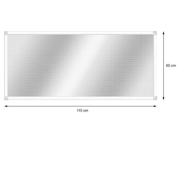ECD Germany 2er Set Alu Lichtschachtabdeckung 60 x 115 cm Aluminium Gitter für Lichtschächte Kellerschachtabdeckung Kellerschacht Abdeckung Gitterrostabdeckung Gitterrost Schutzgitter Insektenschutz