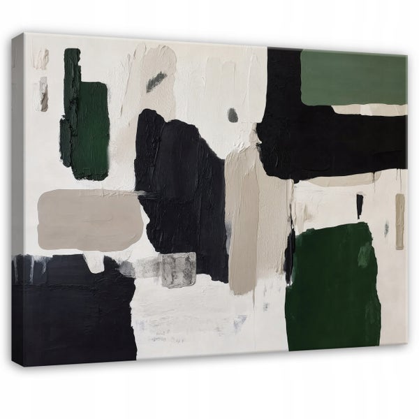 Abstraktes Leinwandbild mit Farbblöcken