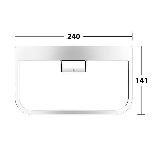 KEUCO Rose Handtuchring 24 cm, schwenkbar, zum Kleben/Schrauben, chrom