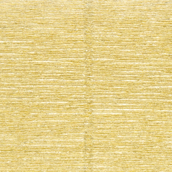 Goldfarbenes Krepppapier mit strukturierter Oberfläche und Metallic-Effekt.