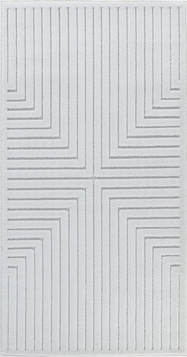 Moderner Skandinavischer Teppich für Innen-/Außenbereich - Weiß - 80x150cm - KIYOSHI