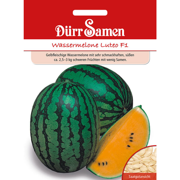 Orangefleischige Wassermelonen Luteo F1 Saatgut von Dürr Samen