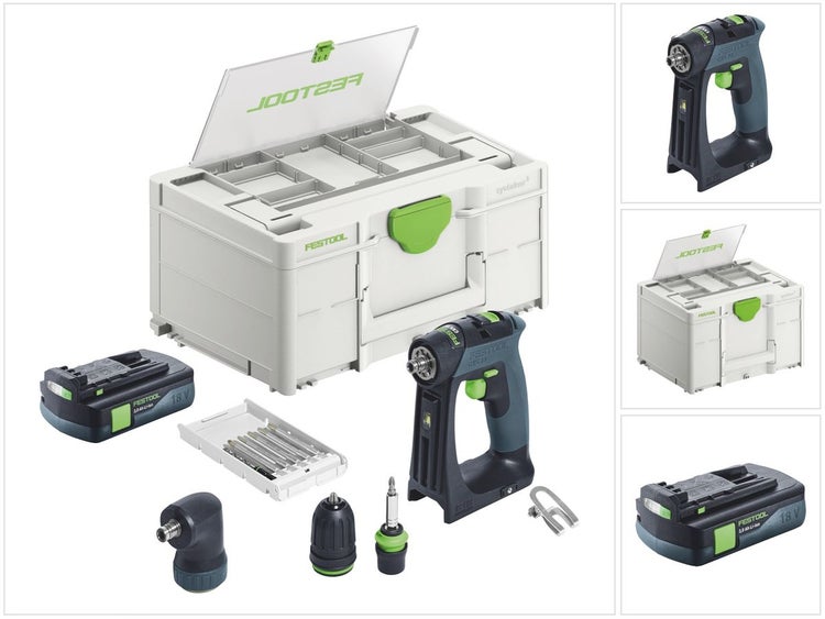 Festool CXS 18-Basic-Set Akku Bohrschrauber 18 V 40 Nm Brushless + 1x Akku 3,0 Ah + Systainer - ohne Ladegerät