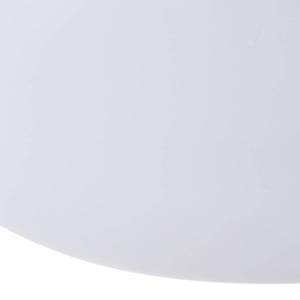 Detailansicht einer weißen, gewölbten Oberfläche.