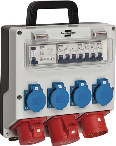 Brennstuhl Stromverteilerkasten mit Tragegriff, Sicherungen und Steckdosen