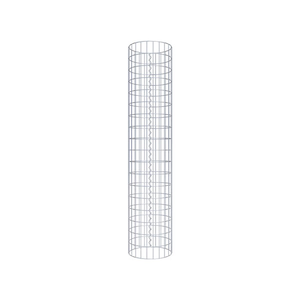 Gabionensäule Durchmesser 37 cm, MW 5 x 10 cm rund - Höhe: 1,80 m