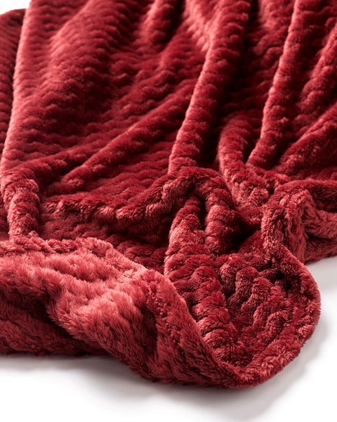 MARA - Wohndecke 150x200 cm - Merlot - rot