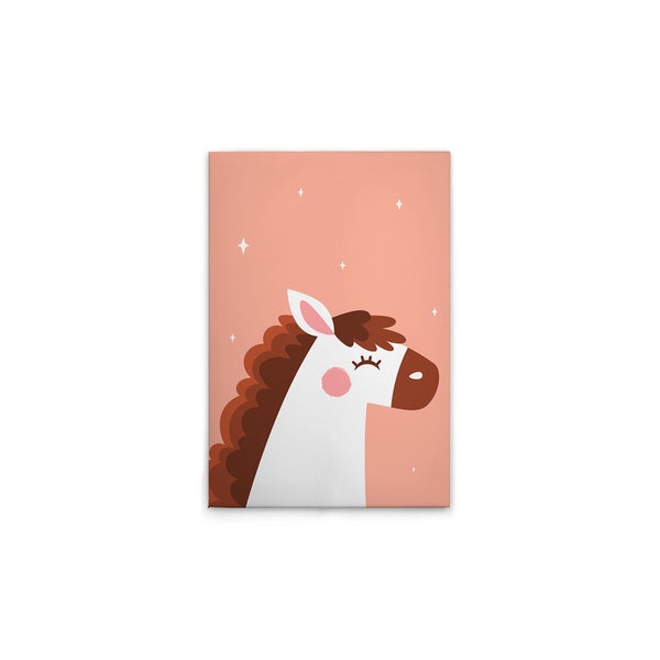 Illustration eines weißen Pferdes auf Leinwand