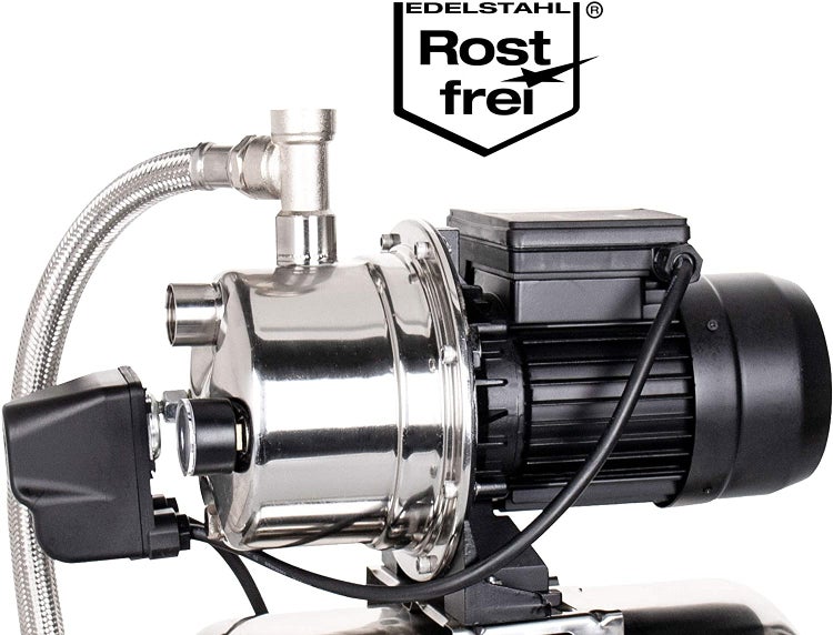 Hauswasserwerk aus Edelstahl mit Rostfrei-Siegel