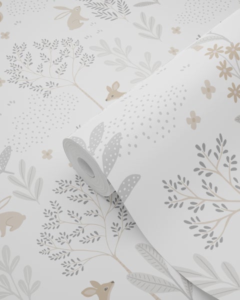 Tapetenrolle mit Waldtiermuster