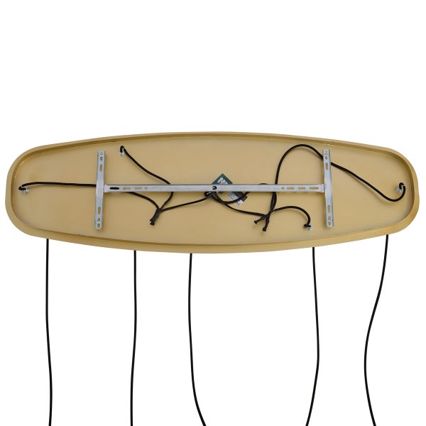 Rückseite einer Deckenleuchte mit Kabeln und Montagevorrichtung