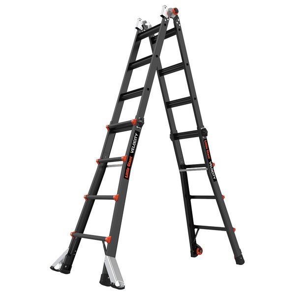 Mehrzweckleiter ausziehbar im A-förmigen Aufbau