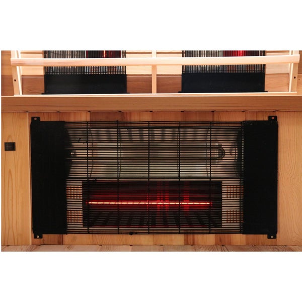 Dewello® Infrarotkabine Infrarotsauna PIERSON PRO Zeder 135cm x 105cm inkl. 3 Duo-Strahler, 2 Vollspektrumstrahler , 3 Karbonstrahler