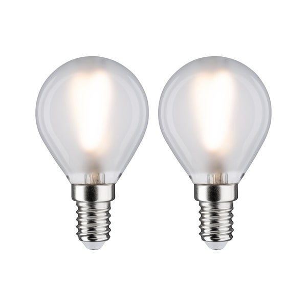 Zwei E14 LED-Lampen in Tropfenform