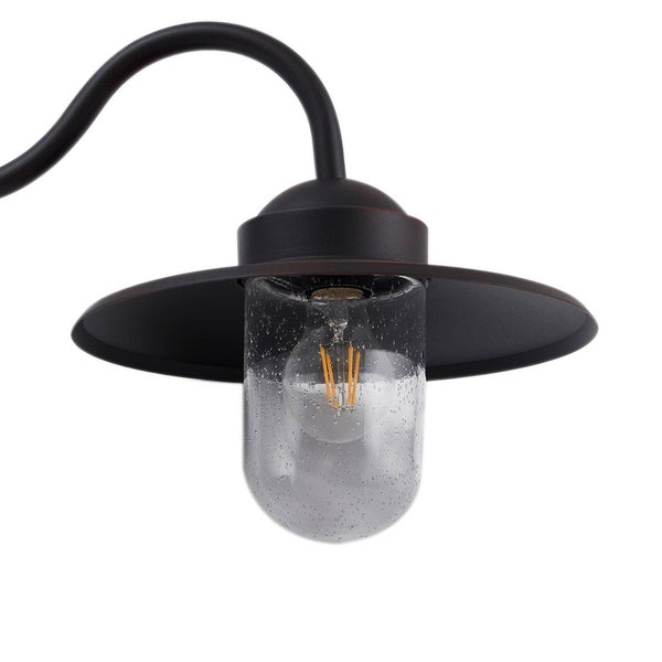 Lindby Wandleuchte außen (Laterne) Bilma (spritzwassergeschützt (Modern) in Braun aus Aluminium (1 flammig, E27) - Außenwandleuchten Wandlampe Led Außenlampe Outdoor für