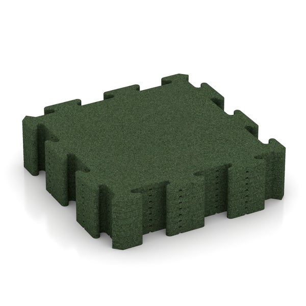 Fallschutzmatte Fallschutzplatte Puzzle 50x50x1,8 cm – 8er Pack für 2 m² – Grasgrün | witterungs- und frostbeständig | Trittschalldämmung | einfache Verlegung ohne Kleben | pflegeleicht | WARCO