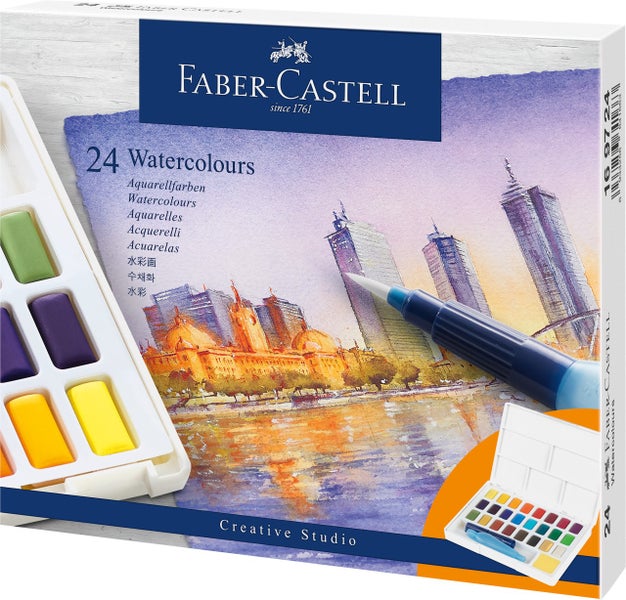 Faber-Castell Aquarellfarben in Näpfchen 24er Set