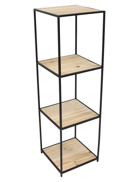 FRANK FLECHTWAREN | Regal Classic, hoch, 35 x 35 x 116 cm, METALL, HOLZ