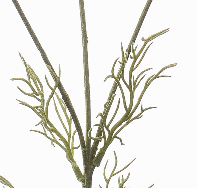 Künstliche Blume Cosmos in Pink mit drei Blüten und grünem Stiel.