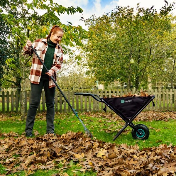 VONROC Schubkarre 50 Liter - Schubkarren faltbar mit Vollgummireifen - Ideal als Gartenwagen und Transportkarre - Bis 30kg Belastbarkeit