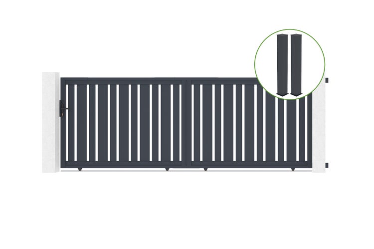 Veymont 400C140 Gartentor mit Abmessungen und Zubehörinformationen
