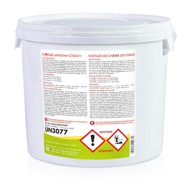 Eimer Bayzid Chlortabletten, 20 Gramm Tabletten zur langsamen Chlorung von Schwimmbadwasser